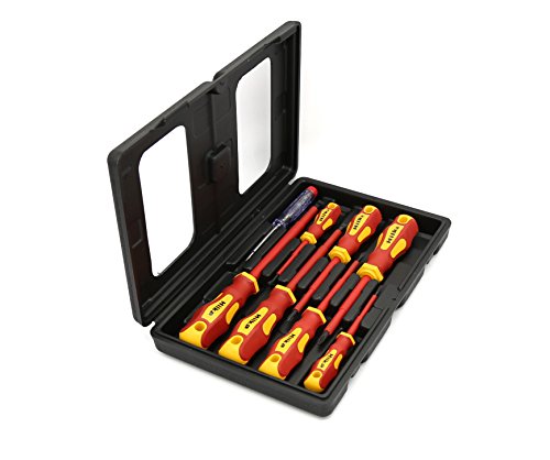 Hilka 34489008 Electricians Screwdriver Set (8-Piece),black