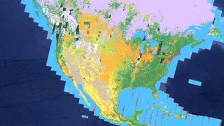 Dynamic Earth screenshot of land cover in North America