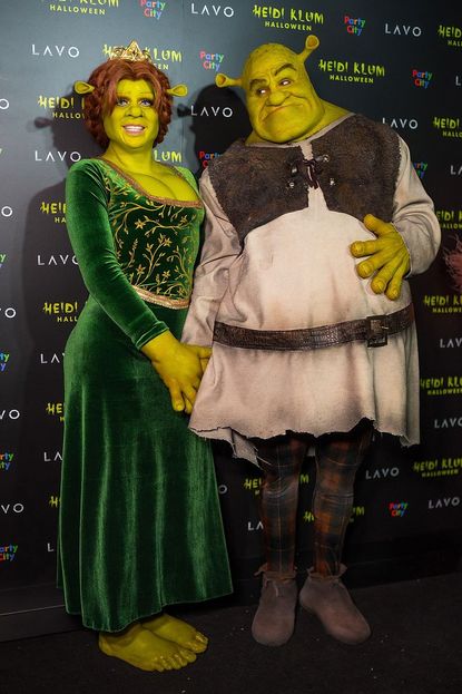 Heidi Klum and Tom Kaulitz as Fiona and Shrek 