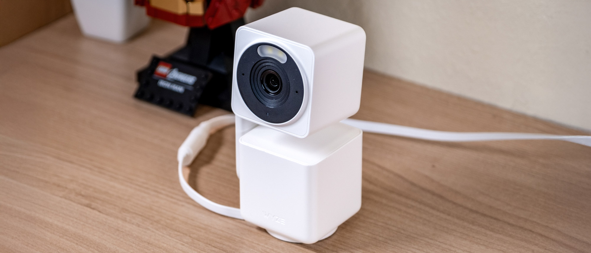Wyze Cam Pan v4 on a desk