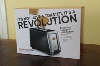 The box of the Revolution toaster