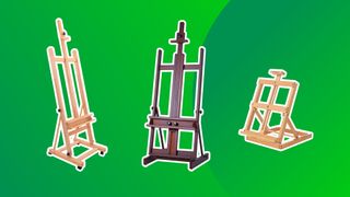 Three of the best easels for painting on a green background
