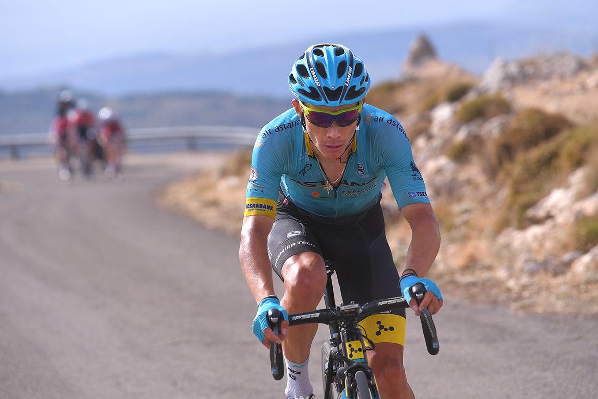 Miguel Angel Lopez attacked the GC favourites on the final climb of the Vuelta a Espa&ntilde;a's 14th stage
