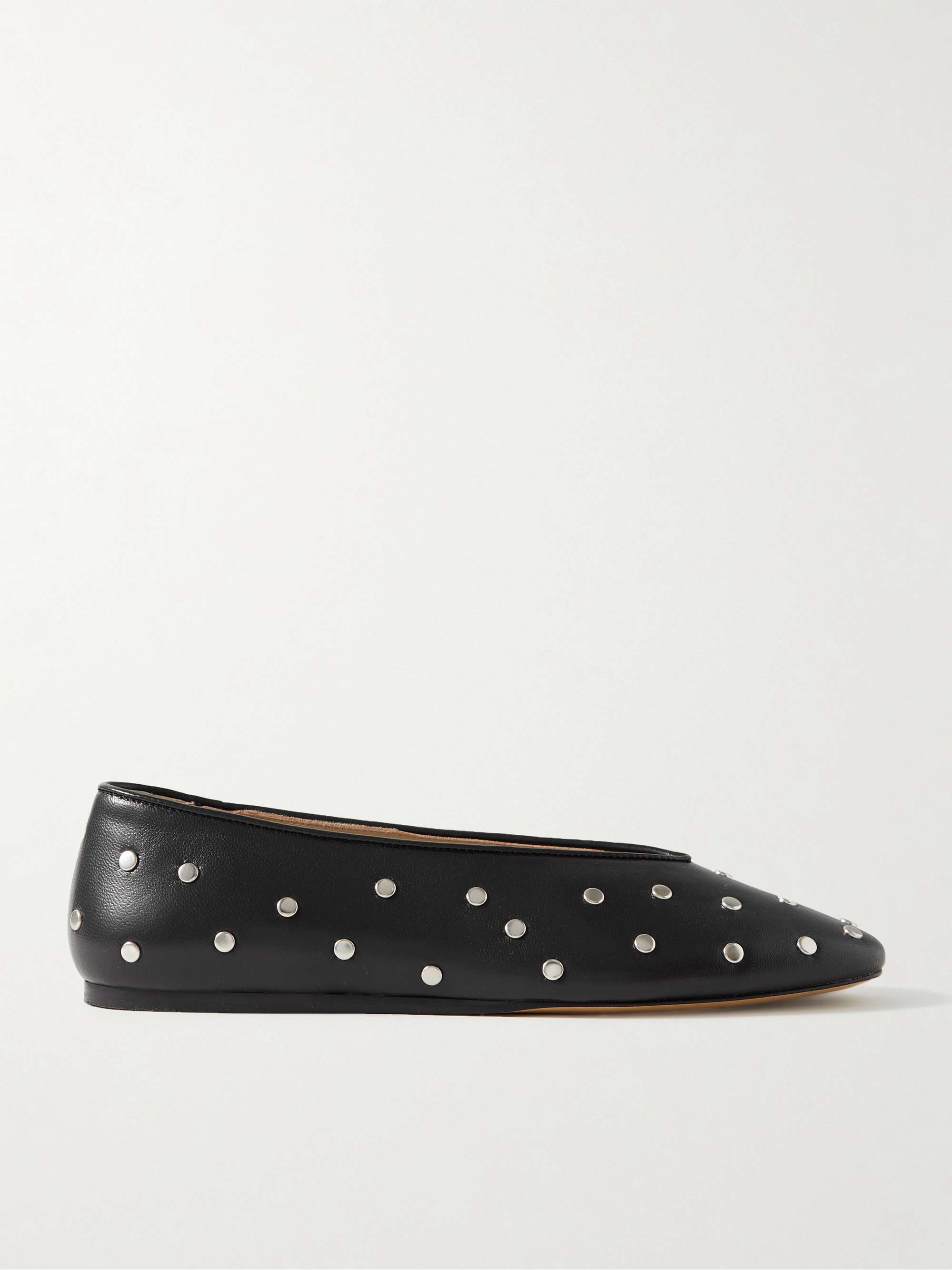 Regency Studded Leather Ballet Flats