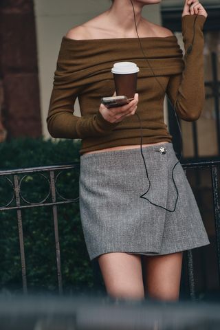 Off-The-Shoulder Knit Top