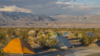 Tents in Death Valley California