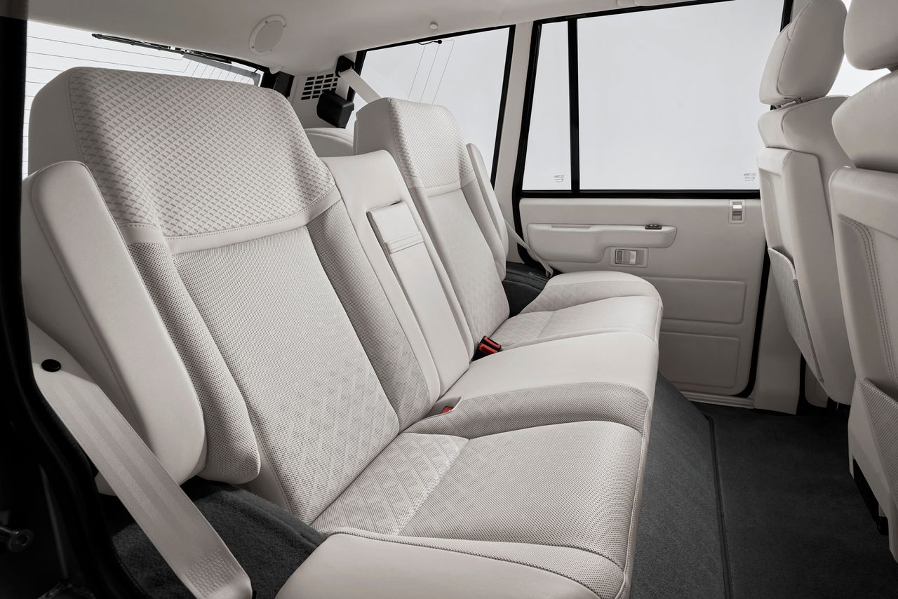 The re-trimmed interior of the Range Rover Classic