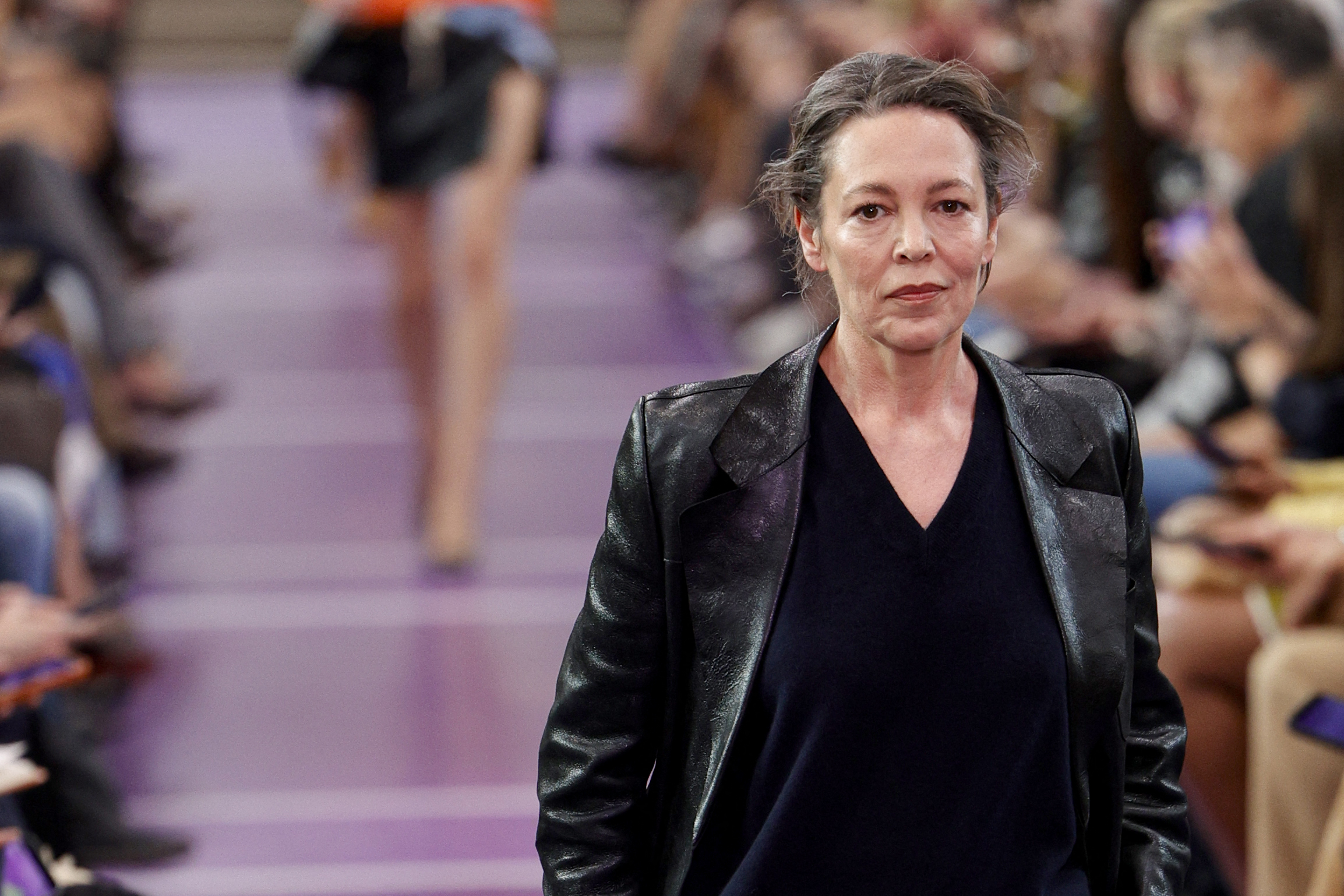 Olivia Colman on the Miu Miu S/S 2027 runway