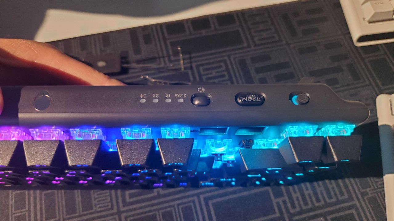 black RGB lit keyboard