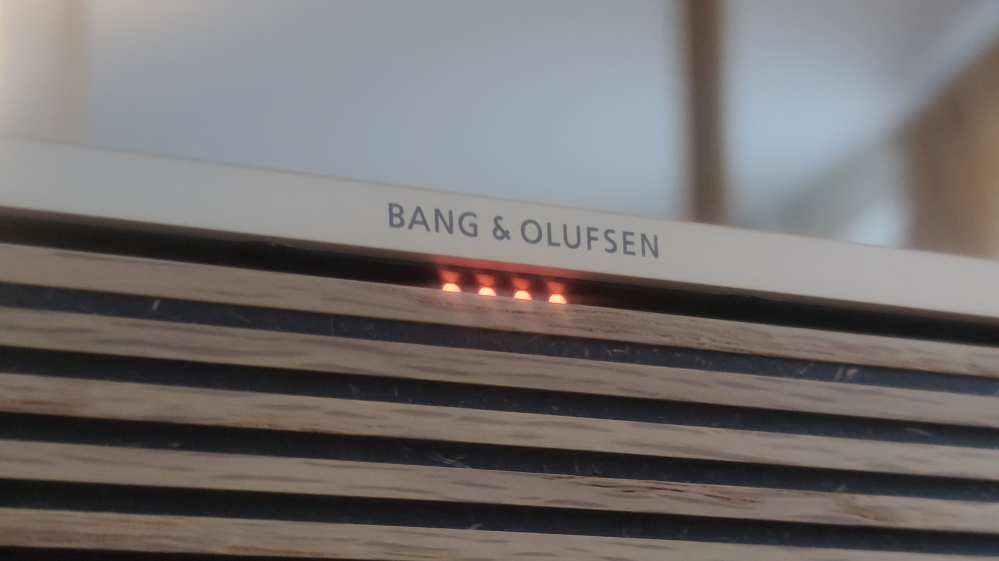 The Bang and Olufsen Beosound Level on a table
