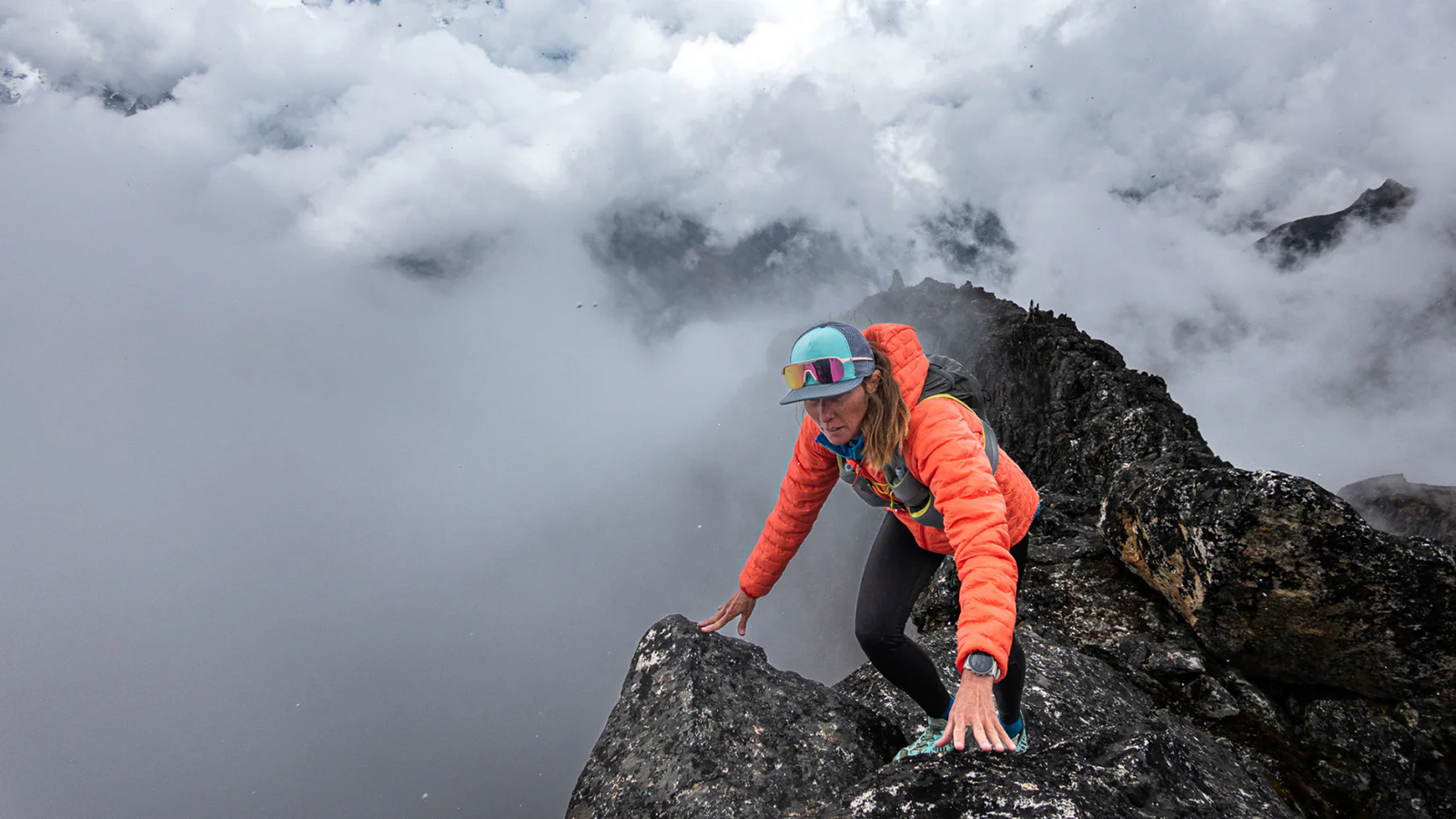 Athletes wearing Patagonia gear while exploring outside