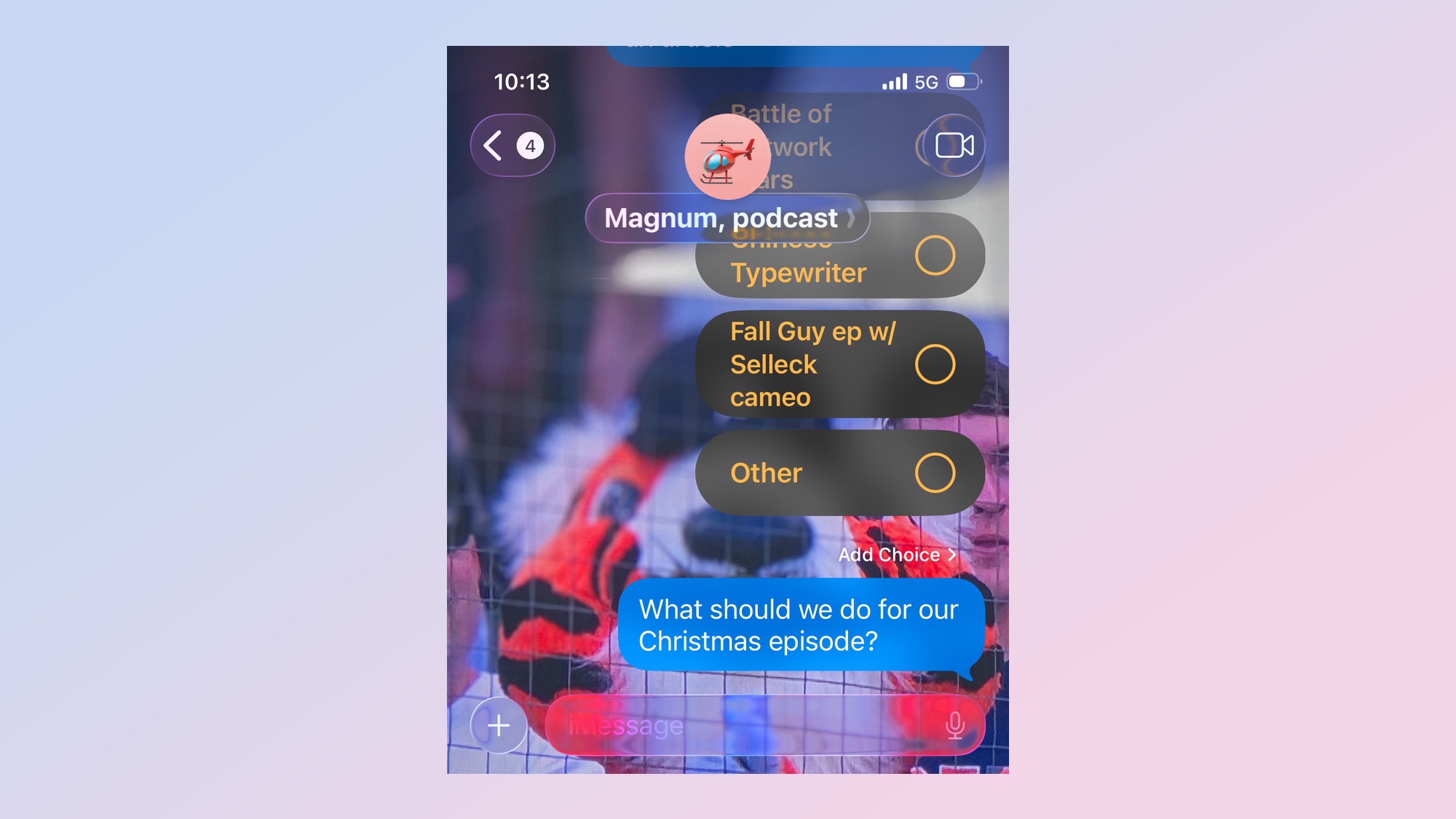 Polls in ios 26