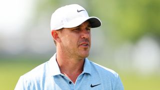 Brooks Koepka during a practice round prior to the PGA Championship