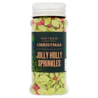 Waitrose Sprinkles Holly &amp; Berry 55g - View at Waitrose &amp; Partners