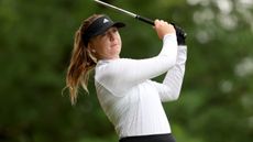 Adela Cernousek hits an iron shot