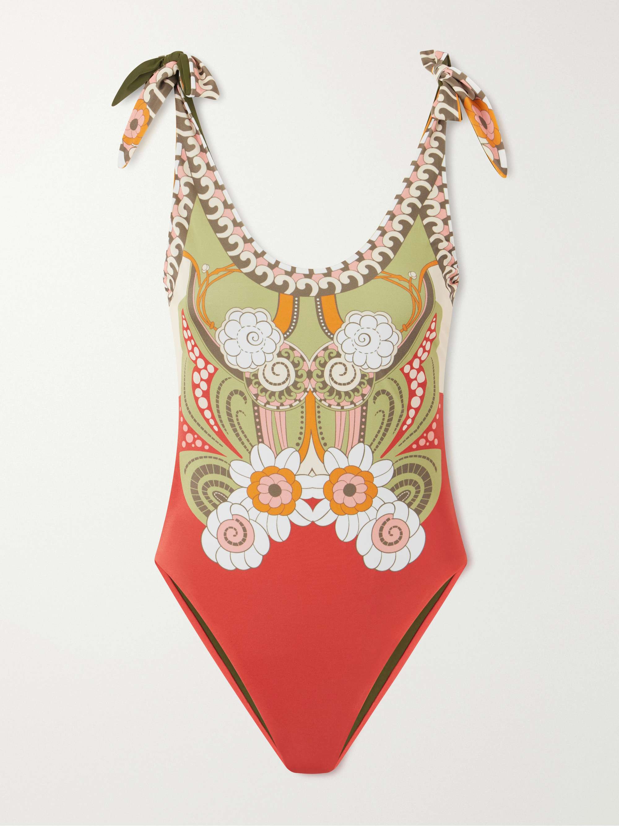 Pammy Knotted Printed Swimsuit