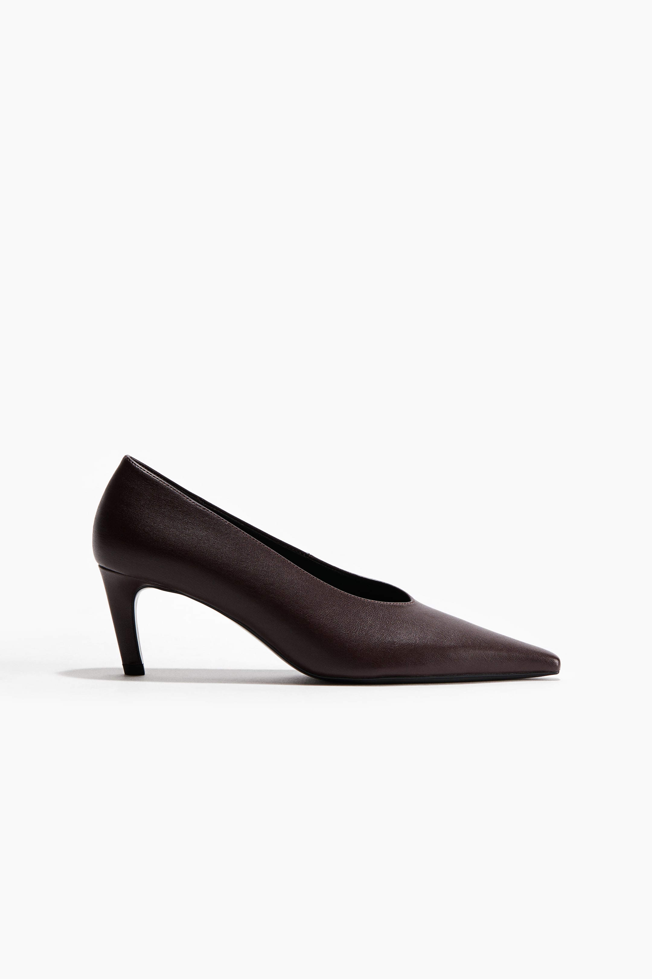 Pointed Court Shoes - Light Grey