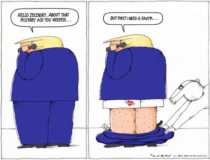 Political Cartoon U.S. Trump Ukraine Corruption