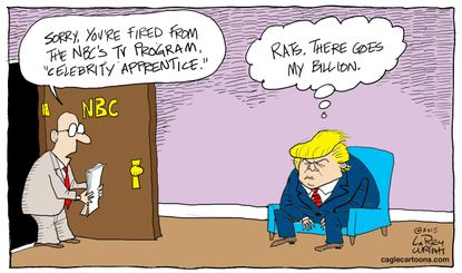Political cartoon U.S. Donald Trump Apprentice