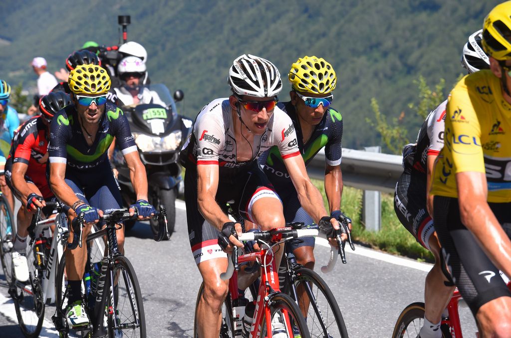 Bauke Mollema (Trek-Segafredo) in the GC group