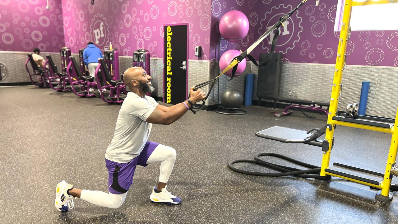 Teddy Savage doing TRX cycle jumps
