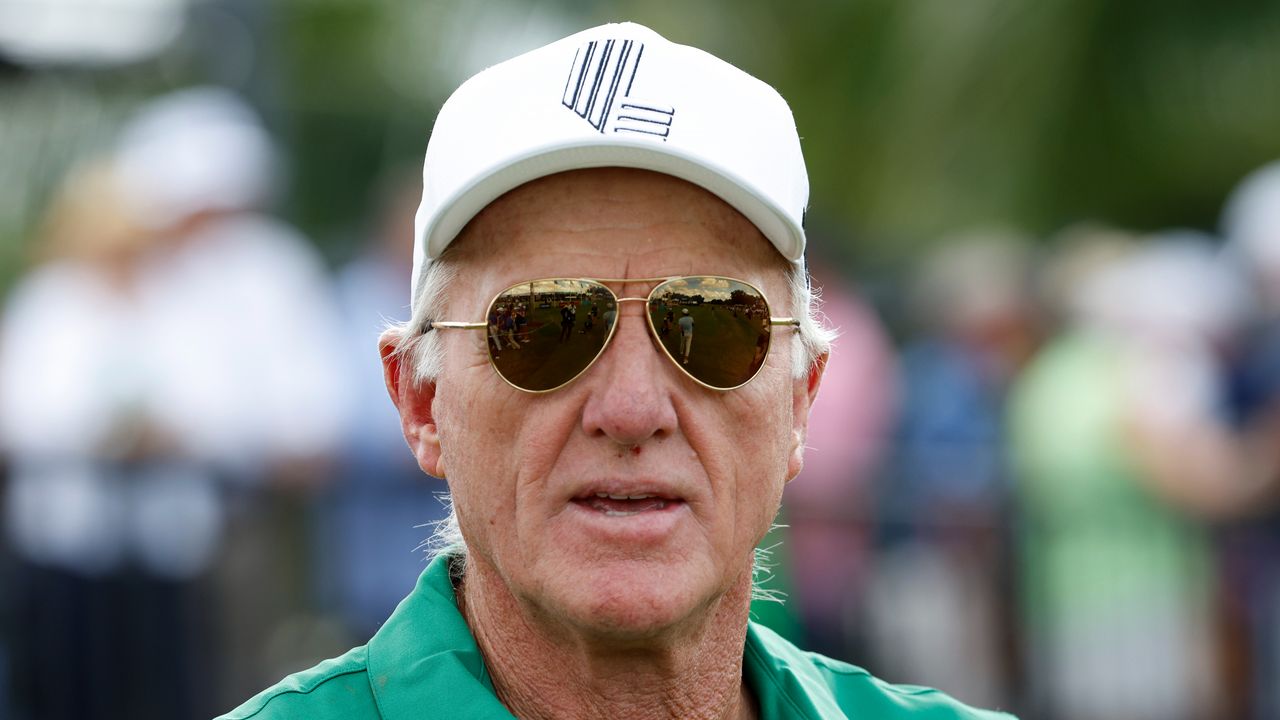 Greg Norman at the LIV Golf Team Championship at Trump National Doral