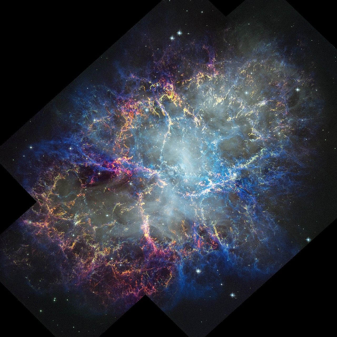 A Hubble Space Telescope image of the Crab Nebula from 2024