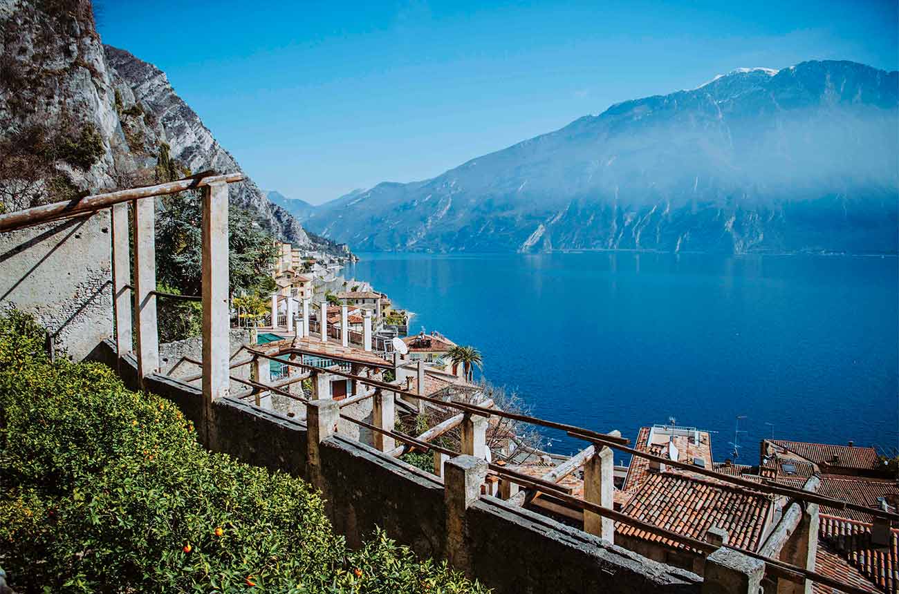 View of Lake Garda, Italy where Garda DOC is located