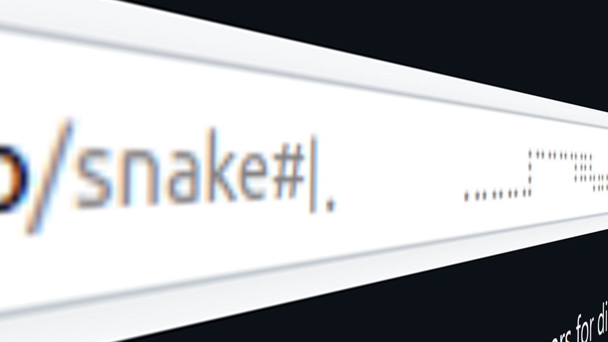 Classic Snake game now playable in your browser URL address bar — JavaScript remake uses Unicode Braille characters to render the game
