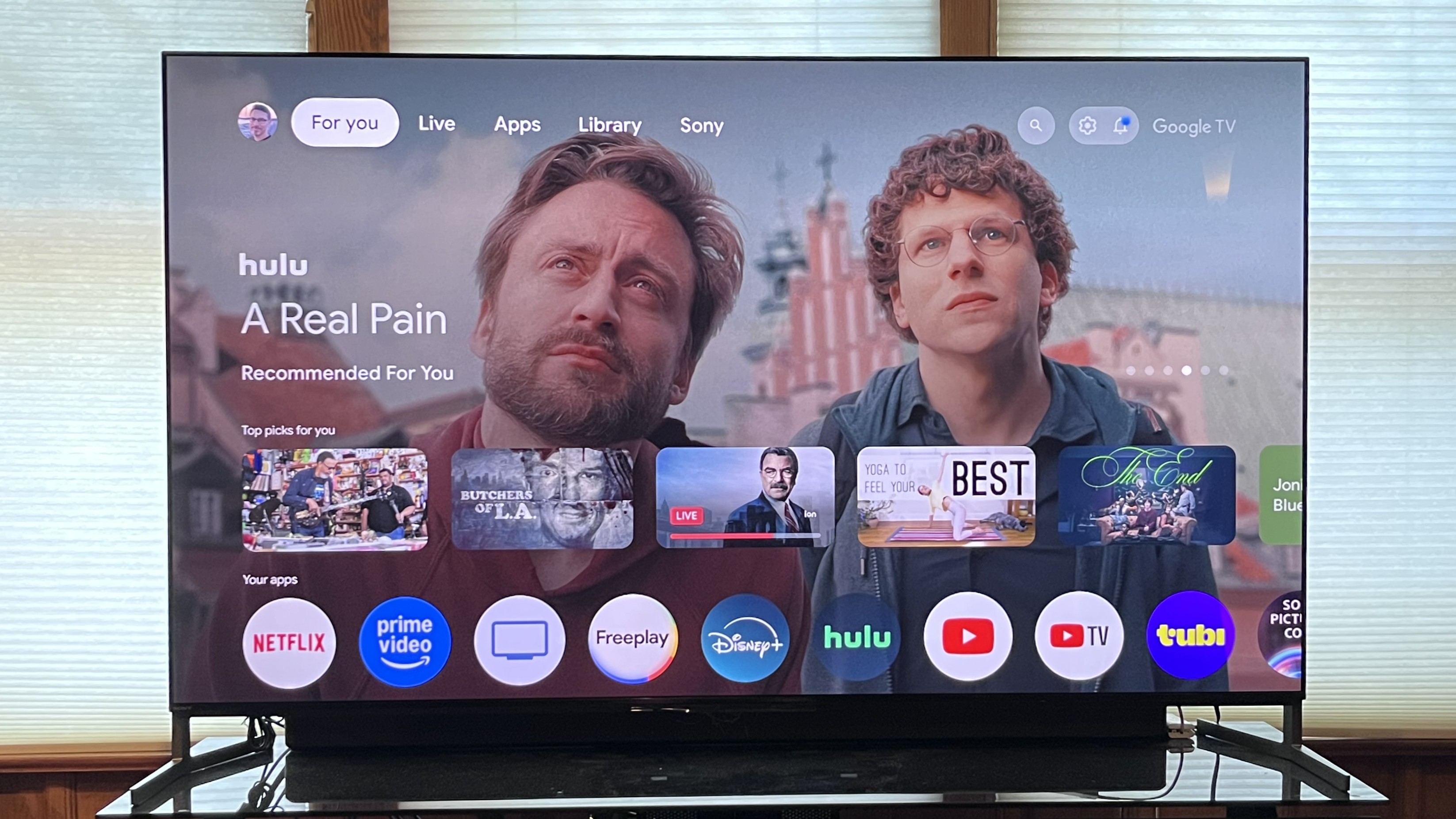 Sony Bravia 8 II Google TV interface
