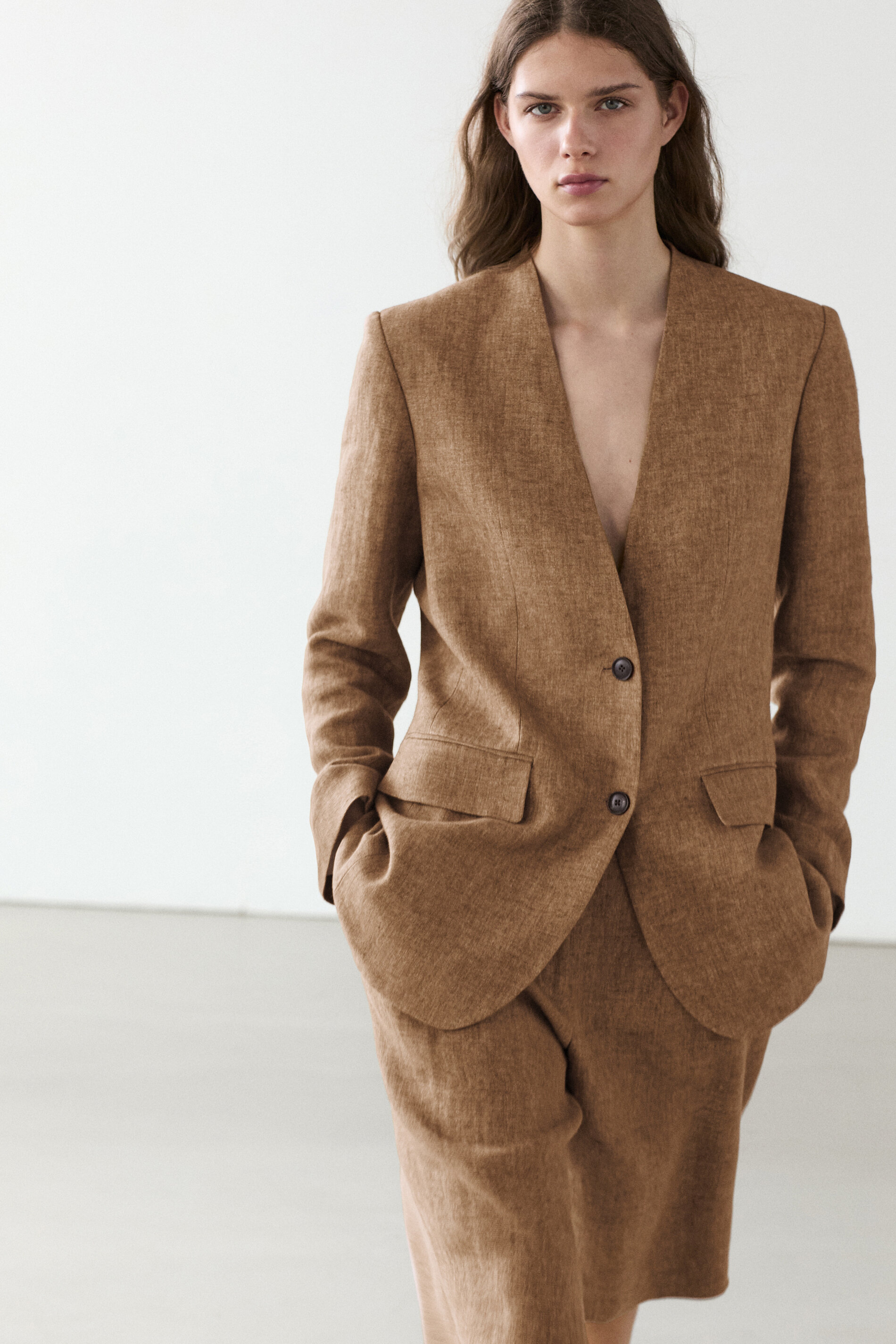 100% Linen Melange Suit Blazer