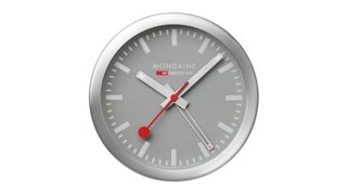 Mondaine Swiss Railways clock with alarm