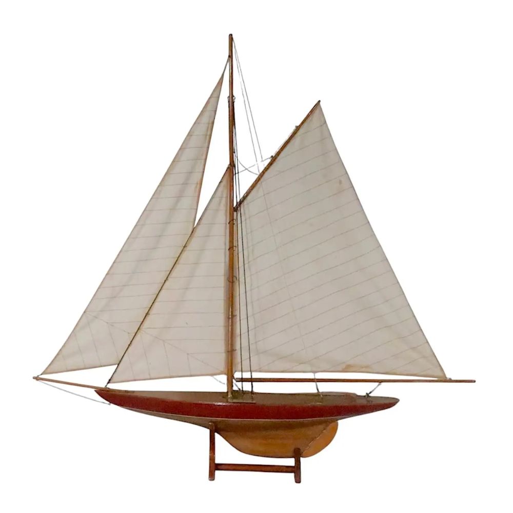 Decorative Pond Boat Model of Sailboat Sloop