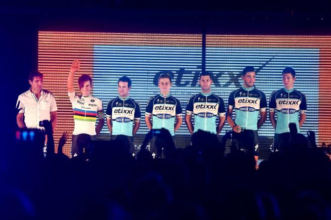 World champion Michał Kwiatkowski waves to the crowd