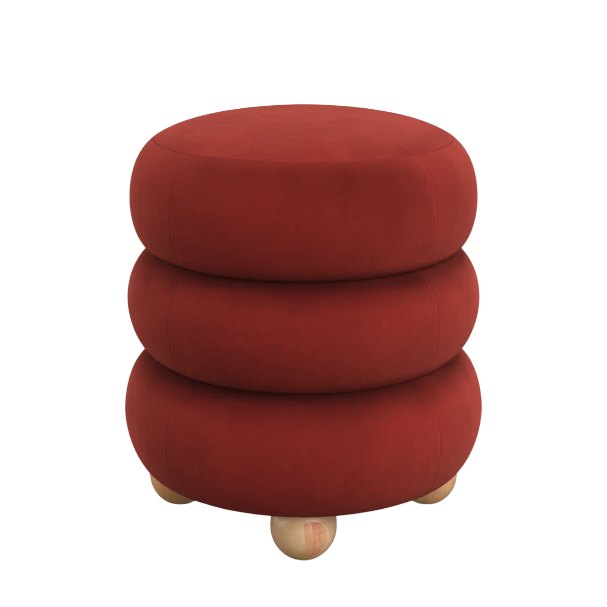 a red ottoman
