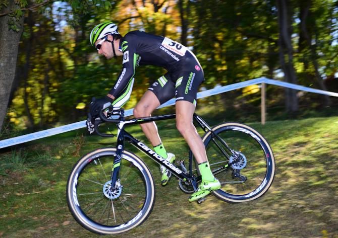 Lukas Winterberg (Cannondale) descending Alp d&rsquo;Huez