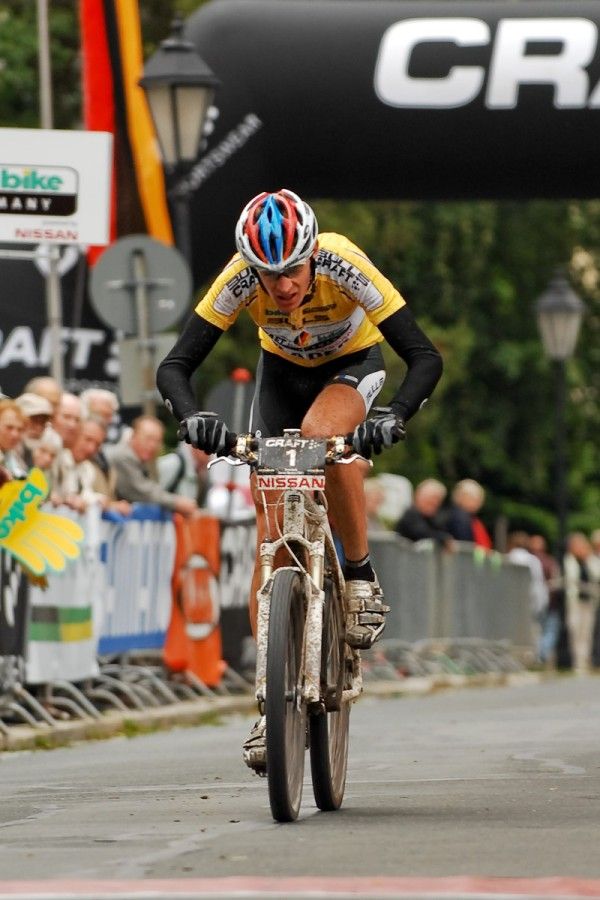 Thomas Dietsch finishes stage four of the Trans Germany.