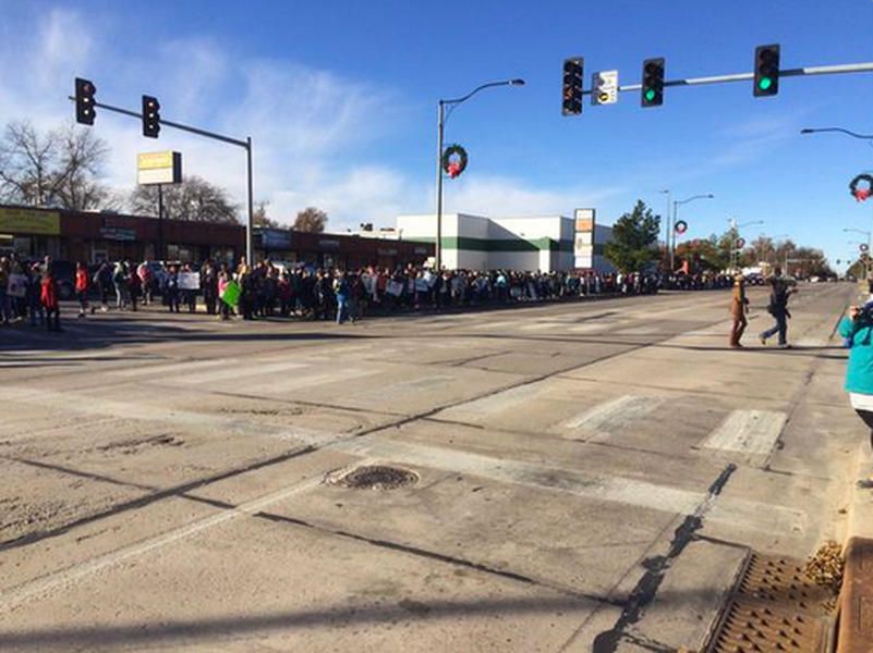 Oklahoma high school students protest school&amp;#039;s response to rape allegations