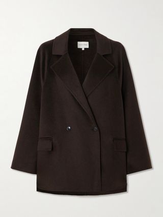 Double-Breasted Wool-Blend Coat