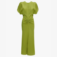 Gathered Waist Midi Dress In Parrot Green, $1,090 / £850 | Victoria Beckham