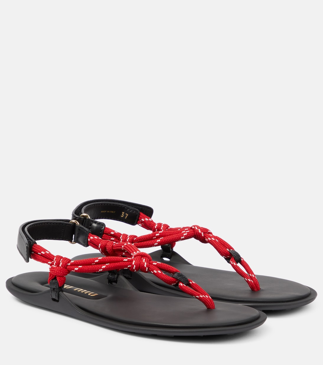 Riviere Leather-Trimmed Thong Sandals