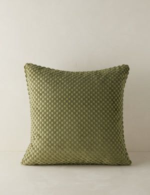 green checkered pillow