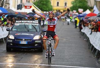 Georg Preidler (Tyrol Team) solos to victory at the GP Palio del Recioto.