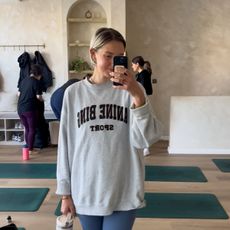 Ash S at a Pilates studio after she swapped HIIT training for low impact training