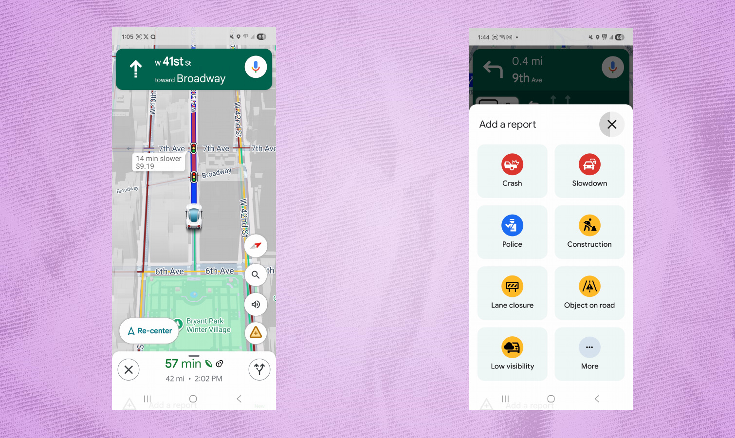 Google Maps create Report Incident screenshots.