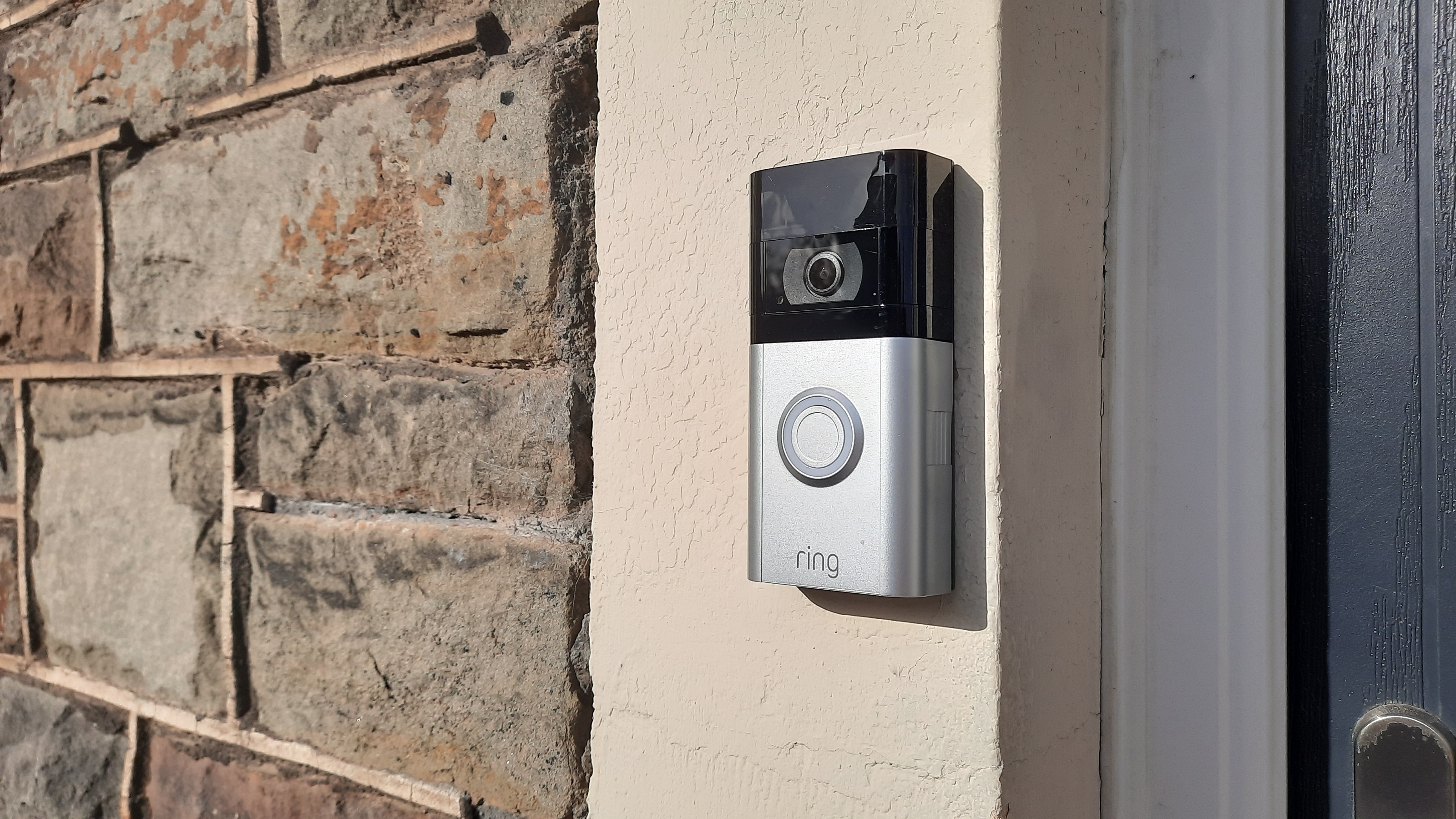 Ring Video Doorbell 3 mounted on wall