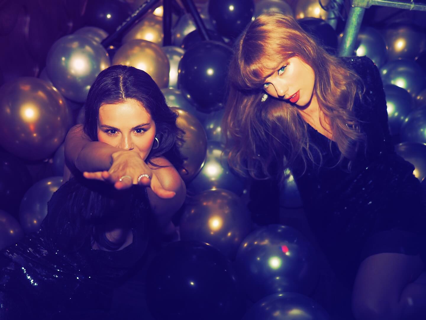Taylor Swift celebrated Selena Gomez's birthday in a Selena-inspired little black dress.