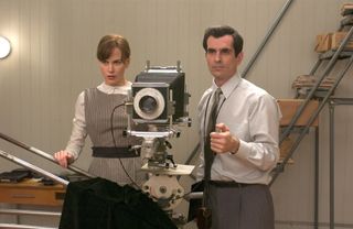 Nicole Kidman & Ty Burrell standing behind a camera