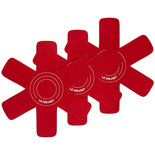 Le Creuset Set of 3 Felt Cookware Protectors - Cerise