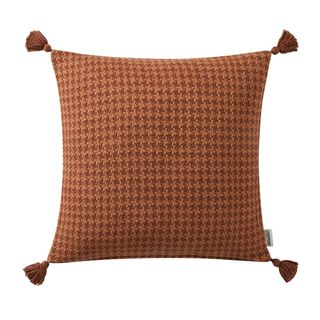 Beautiful color coordinated cotton slub cotton decorative pillow with tassels by Drew Barrymore